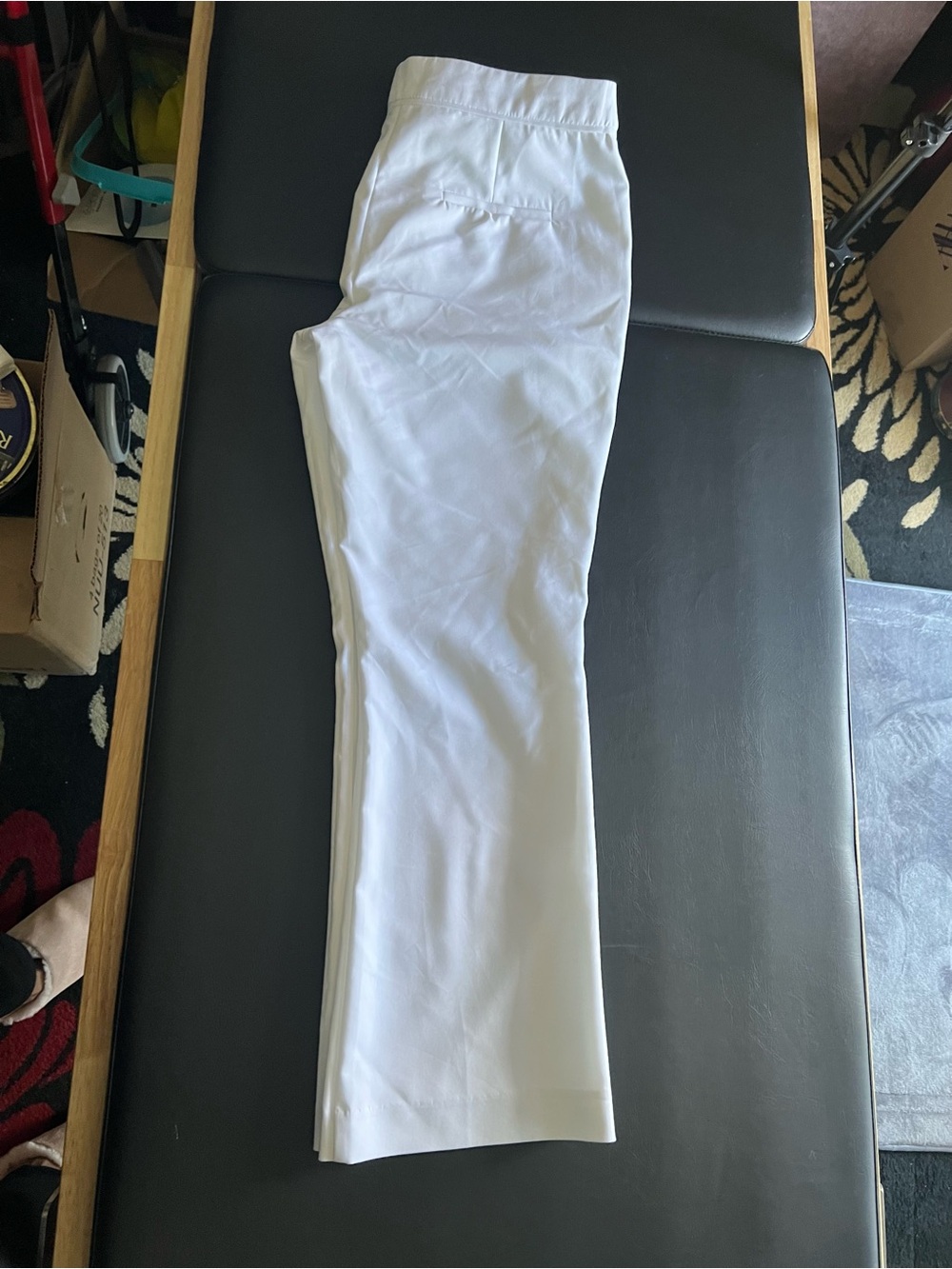 ABS Allen Schwartz White Boot Cut Pants